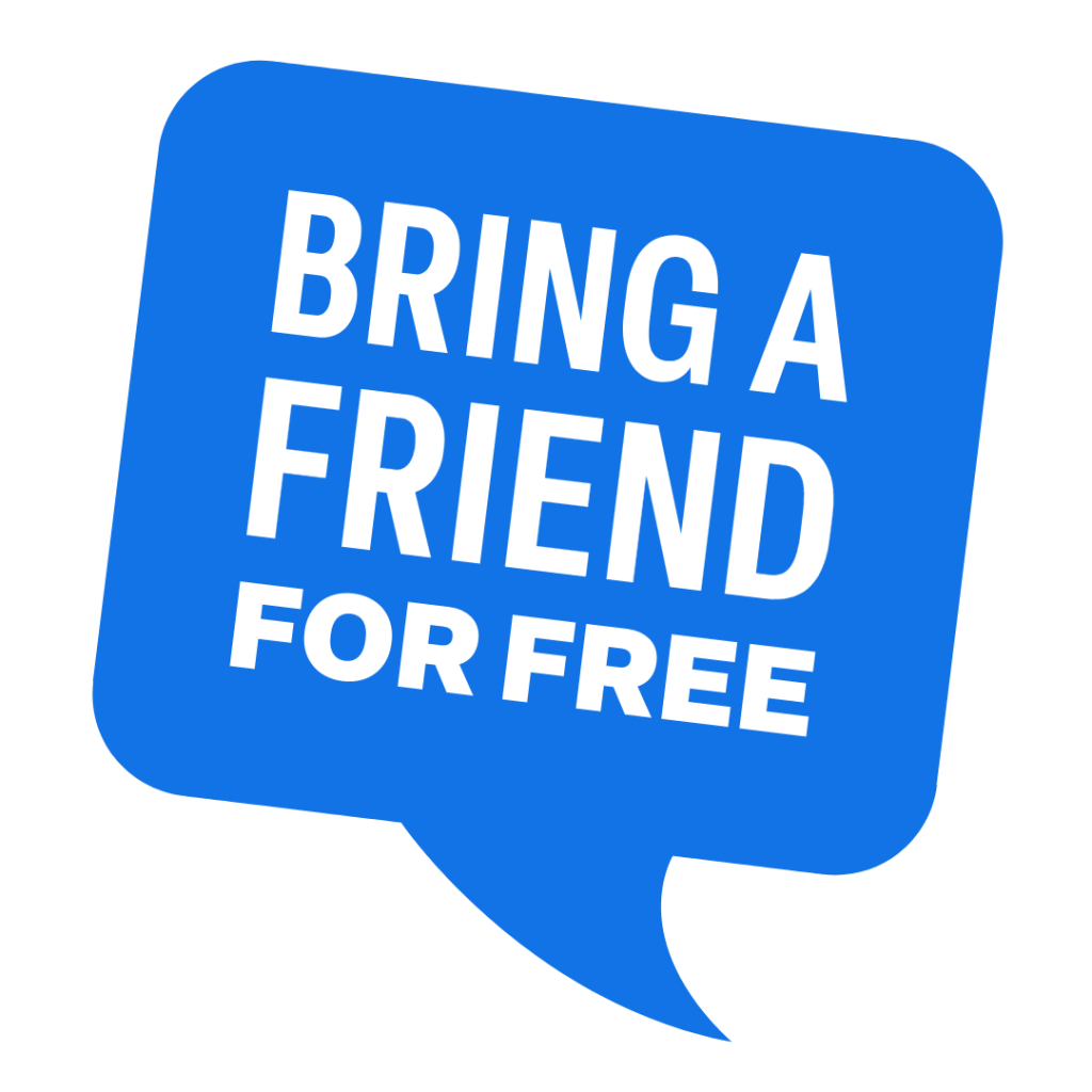 Bring a friend for free graphic